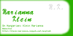 marianna klein business card